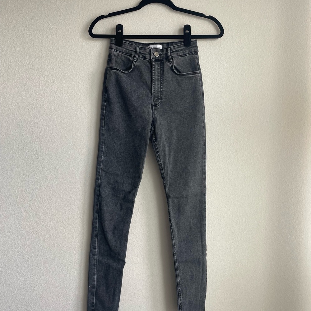 Zara High Rise Gray Women's Jeans